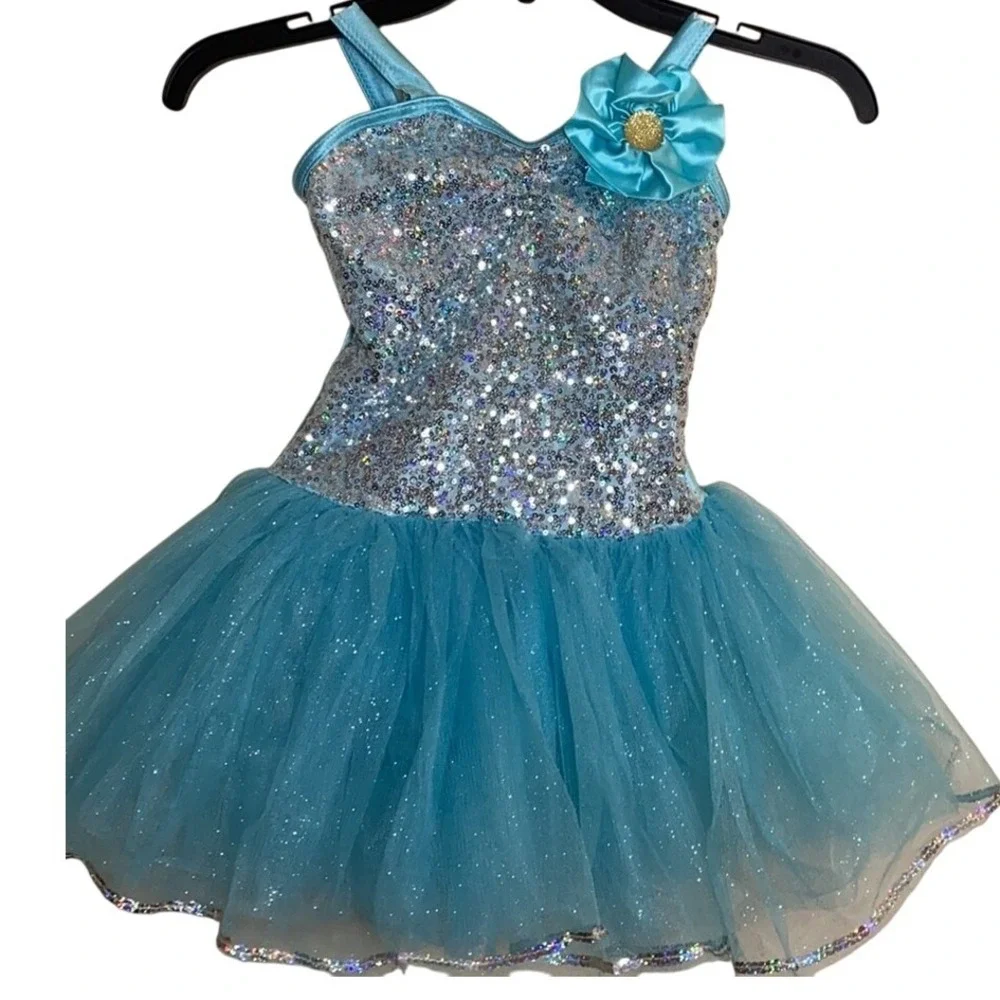 Weissman Pocket Full of Posies  dance leotard recital‎ girls size IC  Style 9100